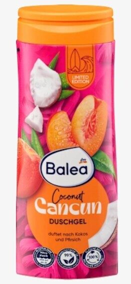 Balea dušas želeja Coconut Cancun ar kokosriekstu un persiku smaržu, 300 ml